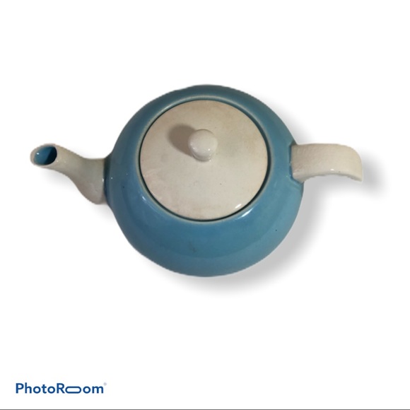 Tiffany Blue Ceramic Teapot Vintage - Picture 2 of 5